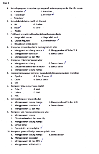 Hot Topik Soal Uas Arsitektur Dan Organisasi Komputer