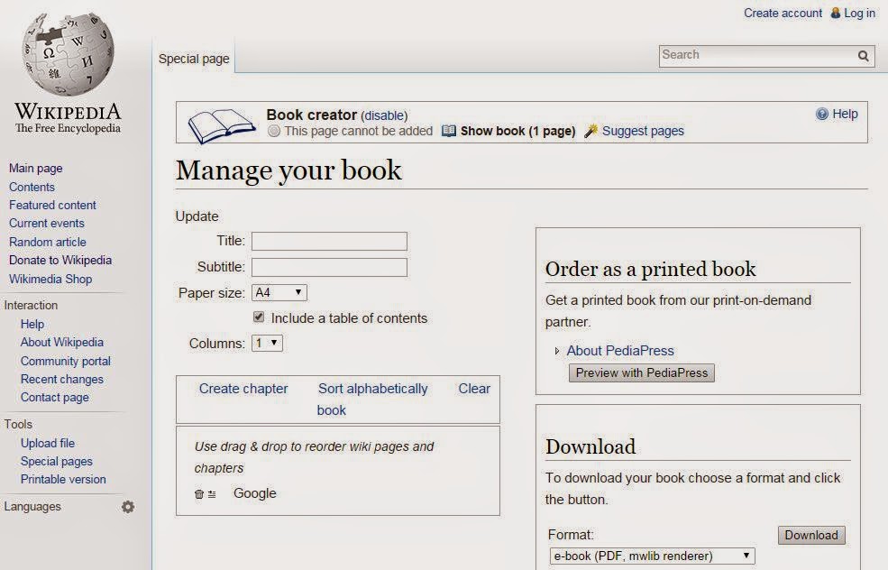 Manage book from wikipedia pages Manage book from wikipedia pages