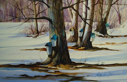 maple syrup tap painting sugar rathburn kathy los tree trees watercolor winter watercolors watercolorist taps