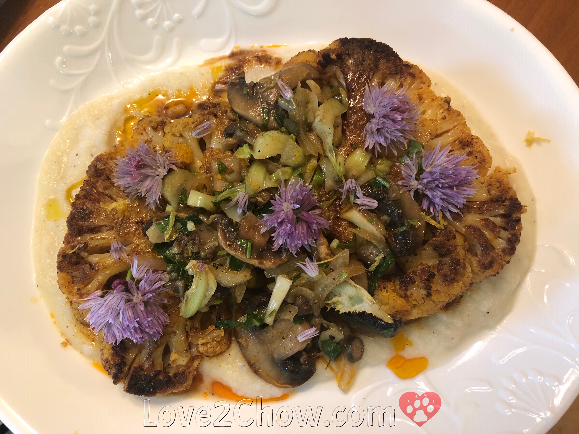 Riffing the Cauliflower Steak Restaurant Cooking at Home Love2Chow