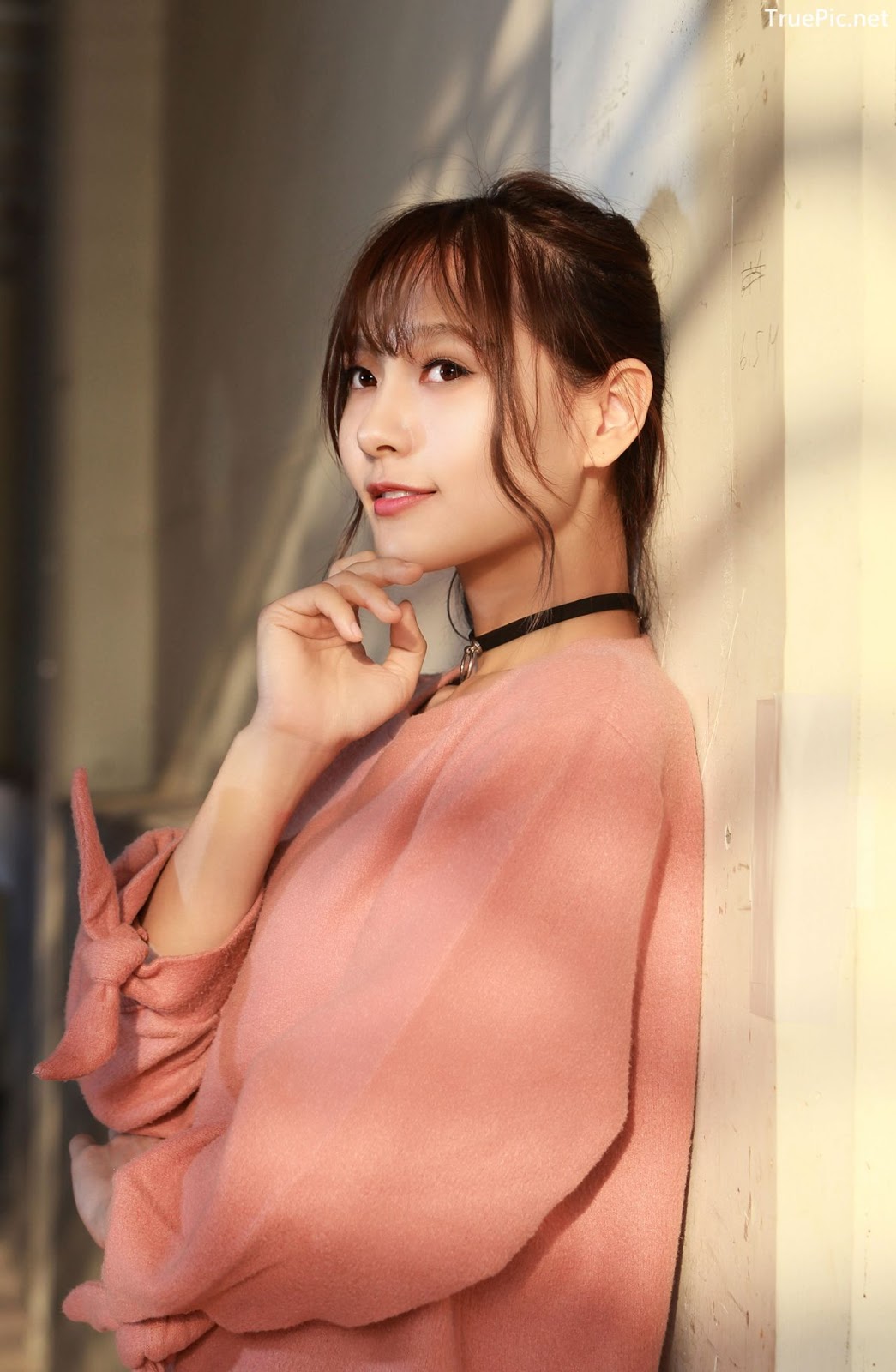 Image-Taiwanese-Model-郭思敏-Pure-And-Gorgeous-Girl-In-Pink-Sweater-Dress-TruePic.net- Picture-65