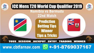 WC T20 Qualifier NAM vs BER 22nd T20 Today Match Prediction T20 World Cup Qualifier