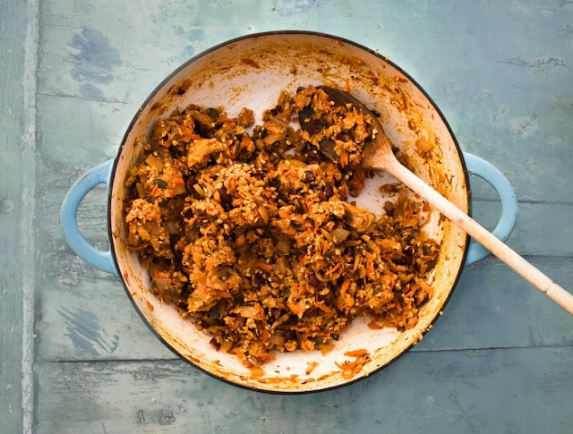 Making Vegan Haggis Step 9 Making Vegan Haggis Step 9 (red lentil puree added)