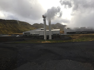 Hellisheiði Geothermal Plant giving off pure steam