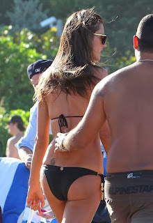 English: Alessandra Ambrosio Black Bikini Tattoo Miami Florida USA