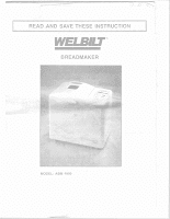 Welbilt Bread Machine Blog: Model ABM4900 - Welbilt Bread Machine