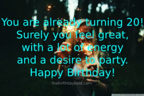 Birthday Wishes for 20 Years Old