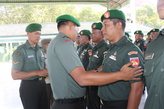 Dandim Sragen Pimpin Acara Korp Raport Kenaikan Pangkat 42 Anggota
