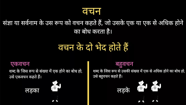 Vachan(वचन) वचन के भेद, वचन की परिभाषा, वचन के उदाहरण, एकवचन, बहुवचन , bahuvachan, ekvachan, vachan kise kahte hain? vachan ke bhed