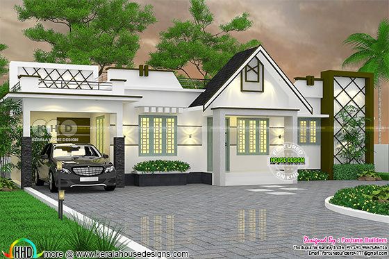 3 Bedroom budget home ₹20 lakh cost estimated - Kerala home design and
