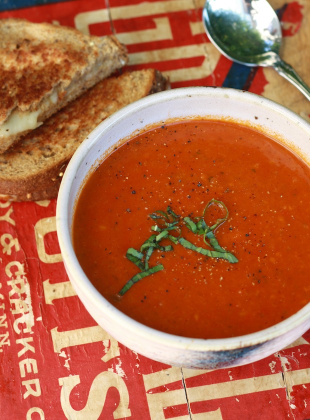 Garden Tomato Basil Soup recipe by SeasonWithSpice.com