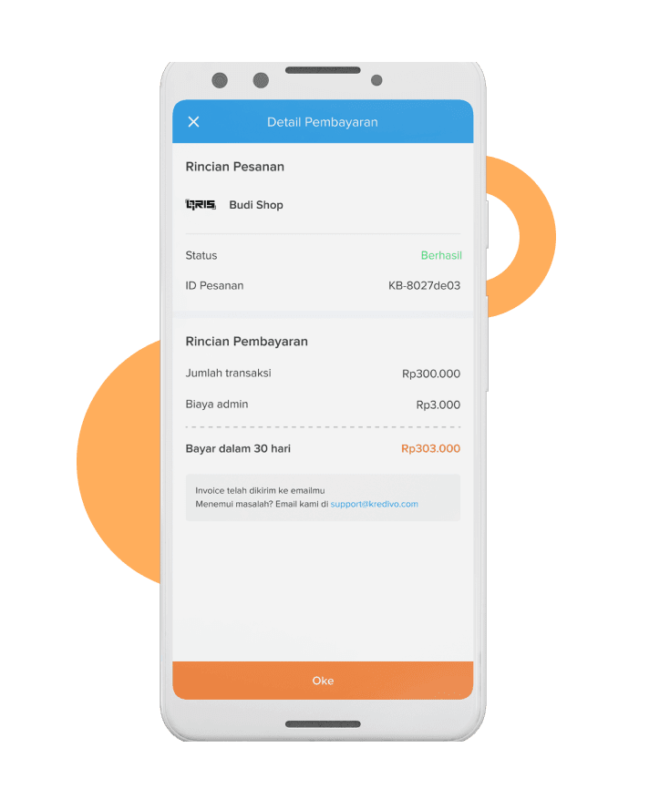 Pembayaran kredivo lewat QRIS berhasil