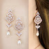 Bridal rose gold earrings