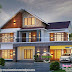 5 BHK beautiful sloping roof house plan