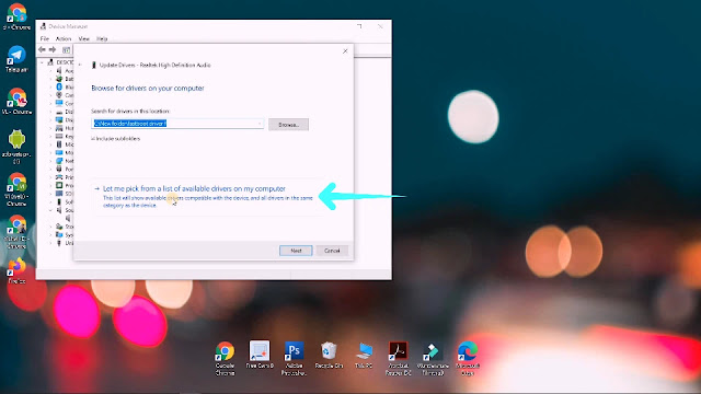 go to drivers click to select audio driver