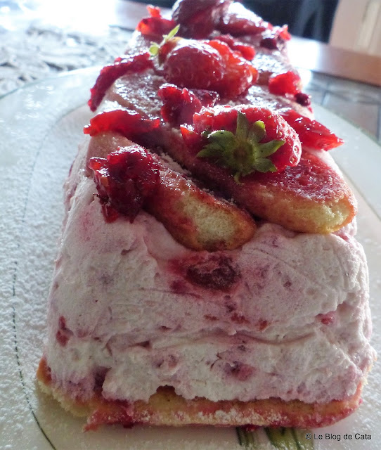 Cake-charlotte aux fraises