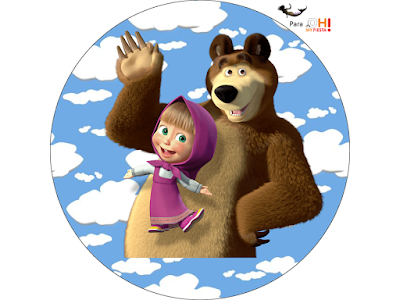Masha y el Oso: Etiquetas para Candy Bar para Imprimir Gratis. Toppers o etiquetas de Masha y el Oso para imprimir gratis.