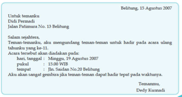 Identifikasi Bagian Bagian Dari Surat Resmi Dan Tidak Resmi Berbagi Informasi Untuk Bersama