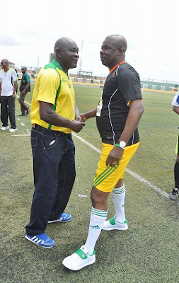 ibikunle amosun playing football