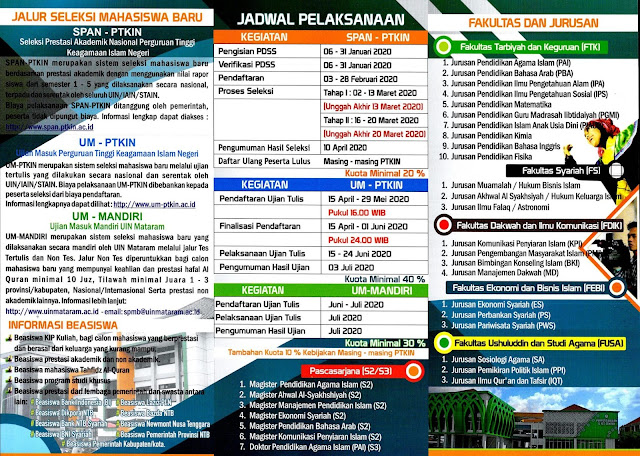 UIN Mataram Buka Pendaftaran Mahasiswa Baru 2020