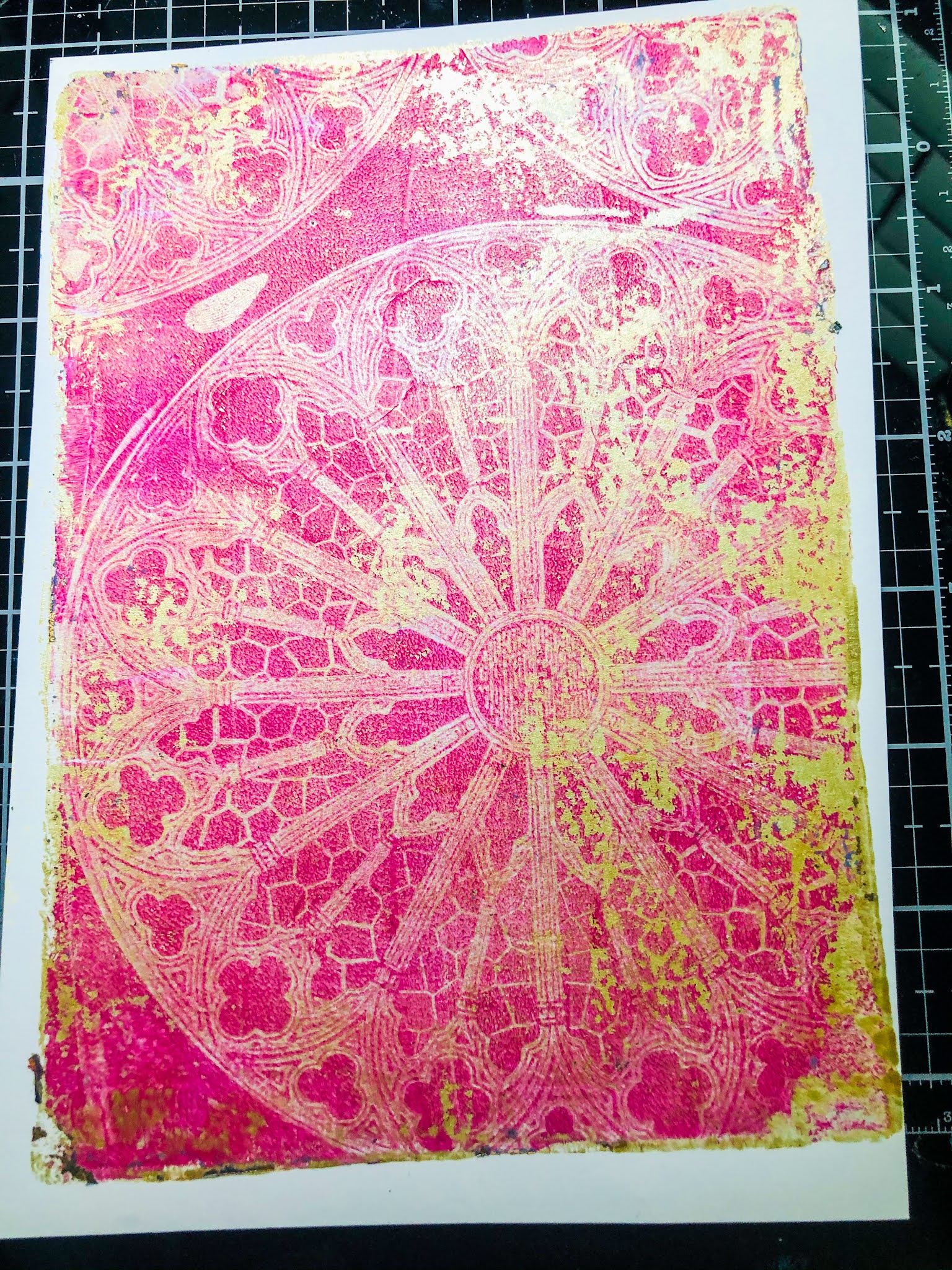 Topflight Stamps Carabelle Texture Plate with Gel Printing