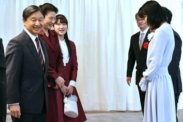 Emperor Naruhito, Empress Masako and Princess Aiko visited Nissho Hall in Tokyo to watch a Japanese animation film