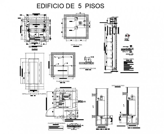 ELEVATOR BLOCKS DETAIL 2D VIEW ELEVATION AND PLAN AUTOCAD FILE