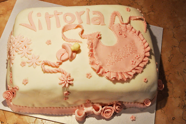 torta battesimo rosa