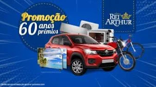 Cadastrar Promoção Arroz Rei Arthur Aniversário 60 Anos - Carro, Moto e Prêmios