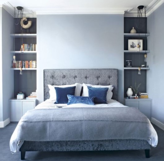 light blue aesthetic bedroom