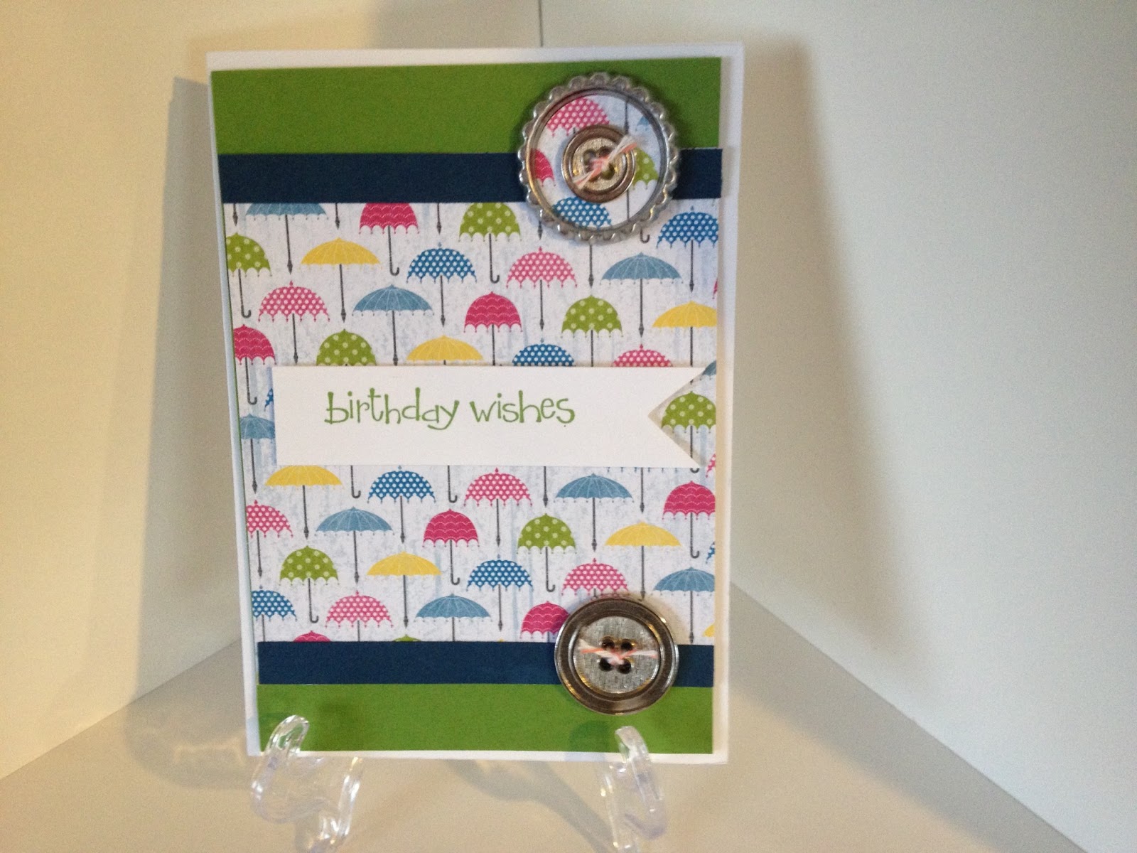 Crafts Showers Birthday Card.