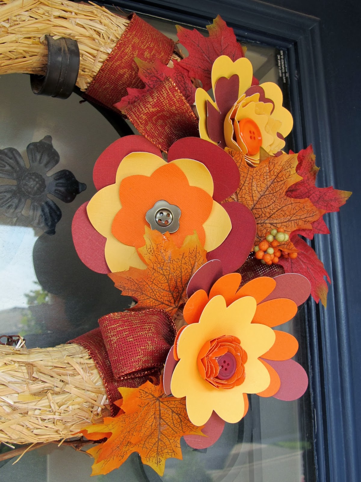 Queen B Creative Me Paper Flower Wreath for Autumn
