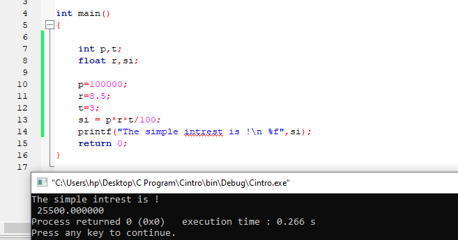C Basics Programs with with different data types and IF Conditional ...