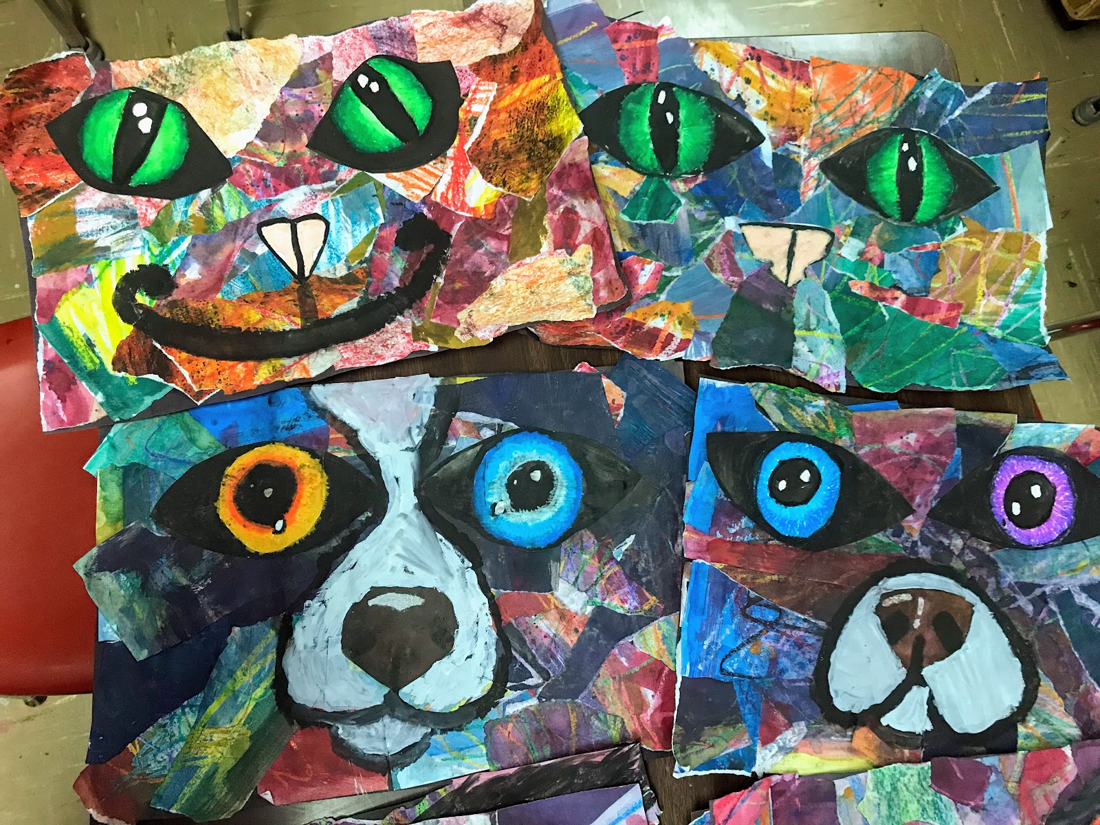 Elements of the Art Room: Collage Animal Faces