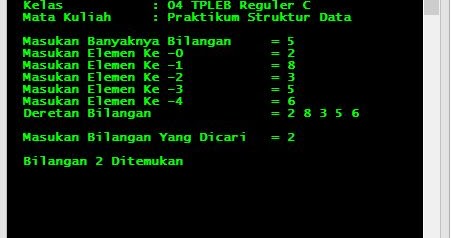 Program Pencarian Data Menggunakan Searcing Di C Bang