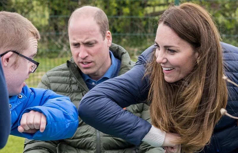 Kate Middleton wore a supersoft lambswool fair-isle jumper from Troy London, and longshore quilted jacket from Barbour