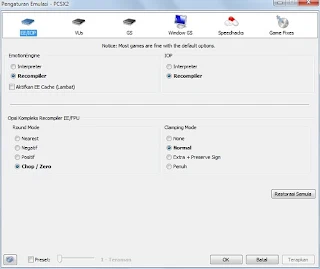 Cara Setting PCSX2 untuk Bermain HM AWL SE