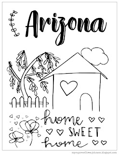 home sweet home coloring page