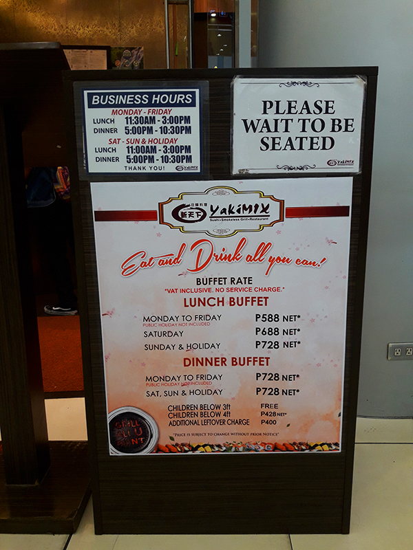 Yakimix at SM Masinag Eat, drink and grill all you can Michael's