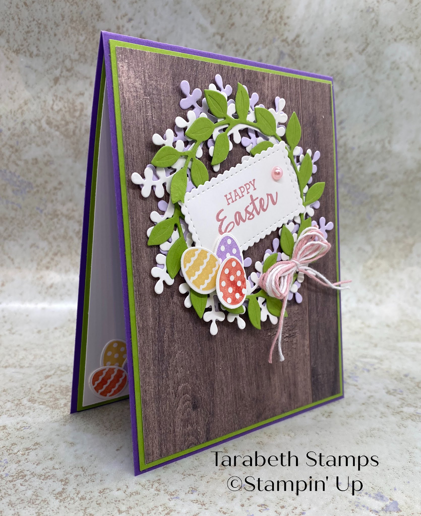Tarabeth Stamps: Stampin' Up Arrange A Wreath Happy Easter Card For Inkin' Krew Blog Hop Tarabeth Stamps: Stampin' Up Arrange A Wreath Happy Easter Card For Inkin' Krew Blog Hop