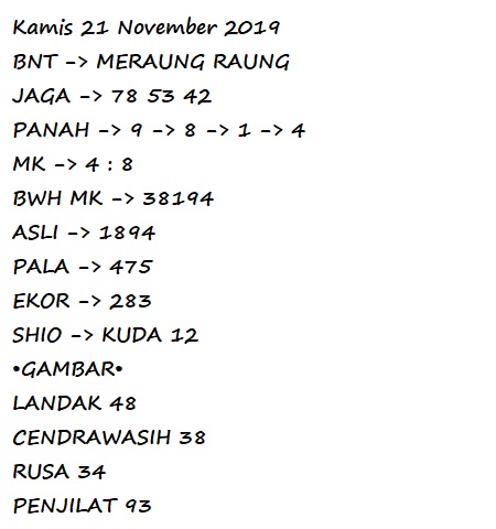 Singapore 21 November 2019 Syair Togel Forum Kode Syair Sgp
