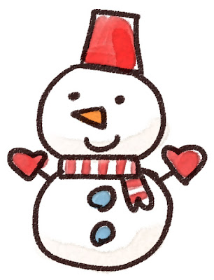 雪だるまのイラスト（クリスマス）