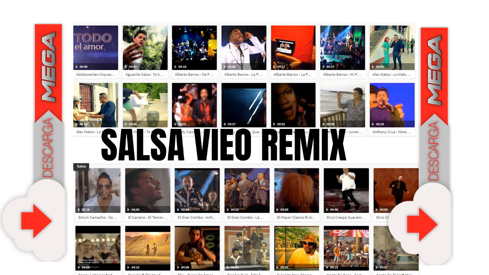 PACK SALSA VIDEOS REMIX OCTUBRE ACTUALIZACIONES DJS Y VJS