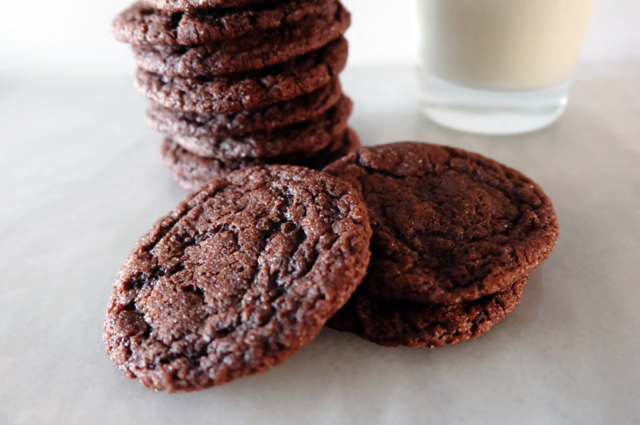 stack of chocolate snickerdoodles