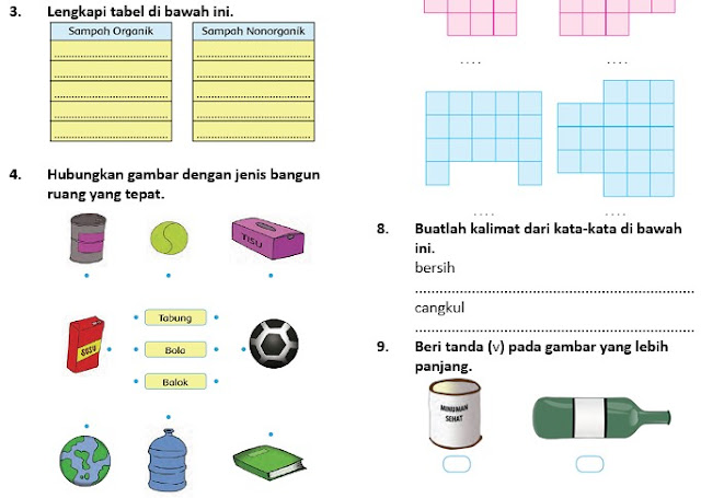 soal bahasa inggris kelas 1 sd semester 2 dengan gambar