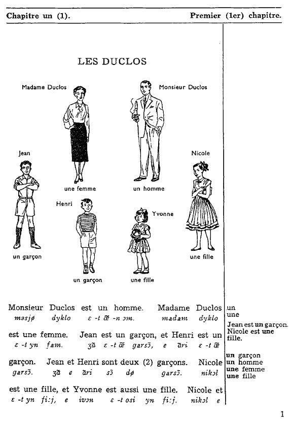 French is Fun! 1. Les Duclos