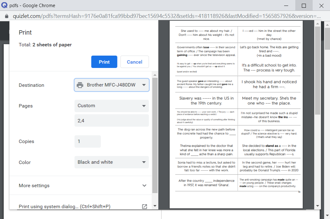 leoxicon-10-paper-and-pencil-activities-using-quizlet