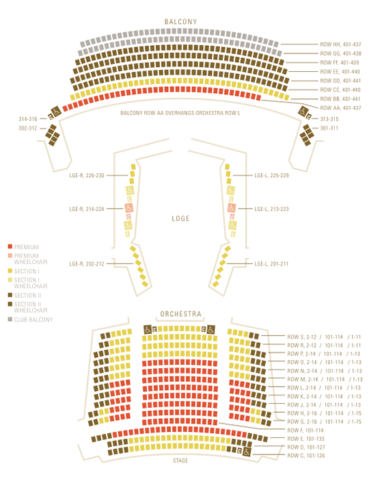 PHX Stages: Seating Charts