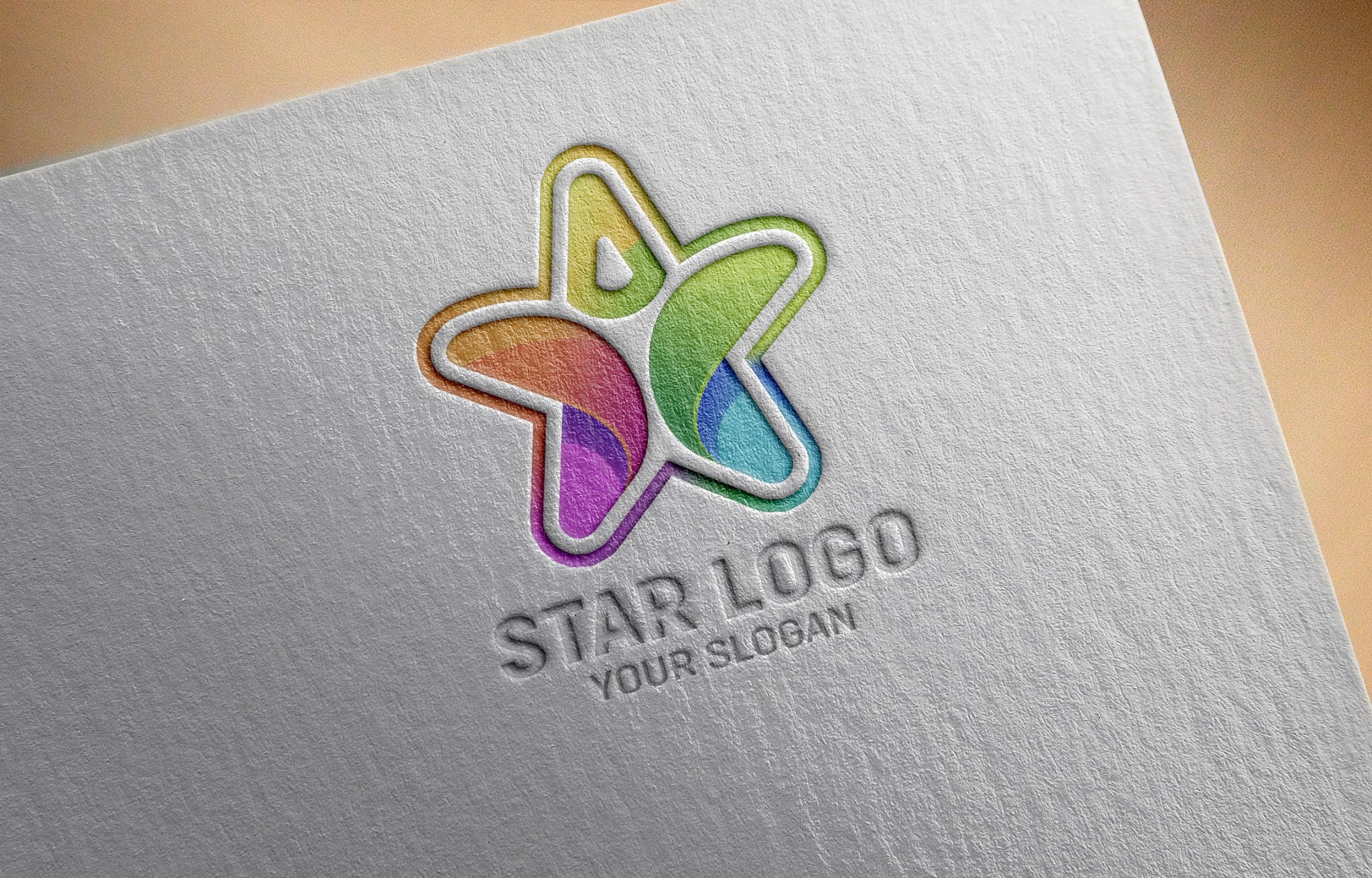 Star Person Logo Design PSD