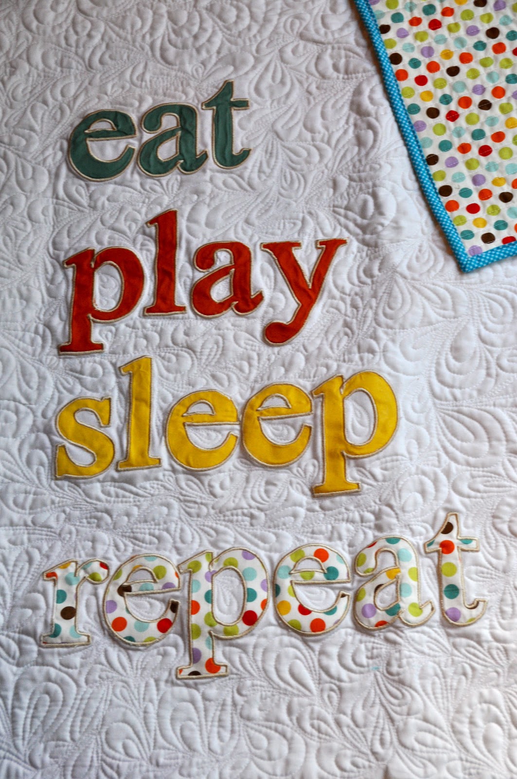 made Baby Life Quilt {eat, play, sleep}